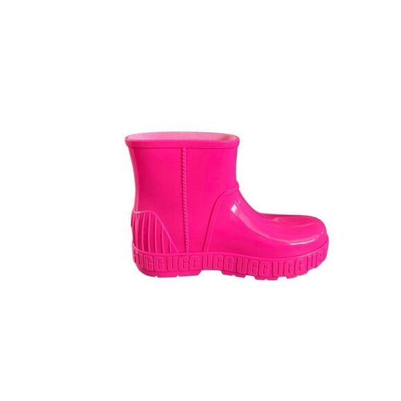 UGG Drizlita Womens Pink Waterproof Rubber Sheepskin Lined Rain Boots Size 7 - Picture 4 of 5